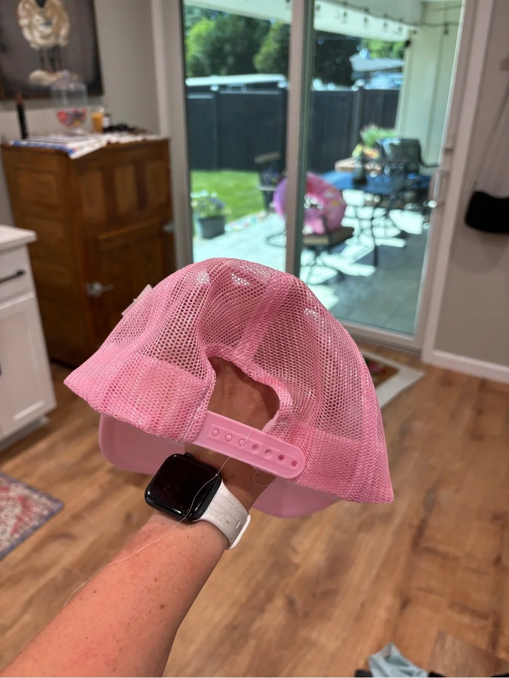 Pink 'Lake Please' Mesh Trucker Hat